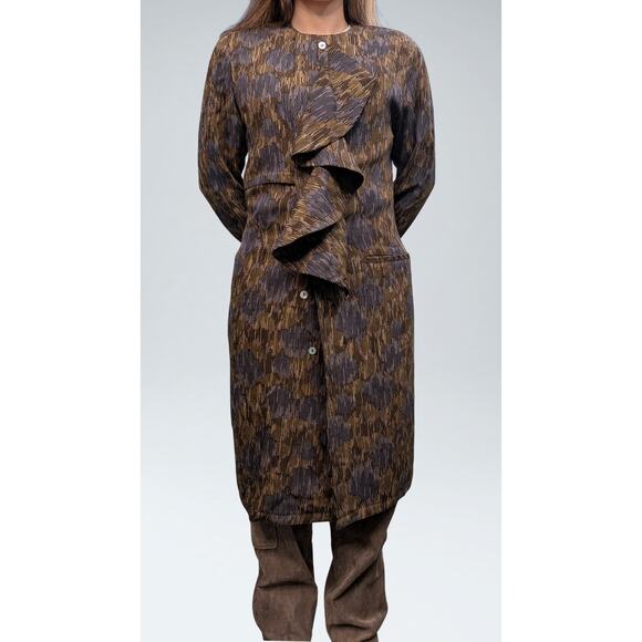 Vintage Omanti Wool Coat with Detachable Collar - Size 10 - Picture 6 of 8